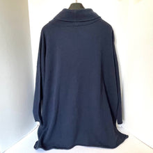 Load image into Gallery viewer, Eileen Fisher Turtleneck Sweater Womens 3X Plus Blue Cotton Cashmere Relaxed