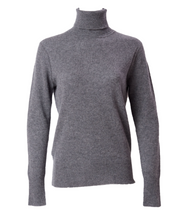 Load image into Gallery viewer, Equipment Womens Delafine Turtleneck Cashmere Long Sleeve Gray Sweater