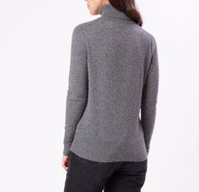 Load image into Gallery viewer, Equipment Womens Delafine Turtleneck Cashmere Long Sleeve Gray Sweater