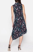 Load image into Gallery viewer, Equipment Silk Dress Womens Extra Small Blue Shift Sleeveless Midi Asymmetric