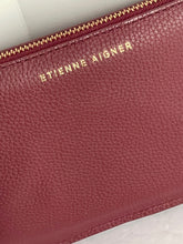 Load image into Gallery viewer, Etienne Aigner Wristlet Red Leather Wallet Womens Zip Pouch Slim Detachable Phone
