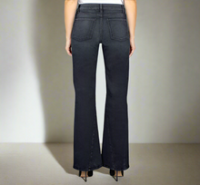 Load image into Gallery viewer, Fidelity Lotus Twist Wide Leg Women's 30 Black Comfort Stretch High Rise
