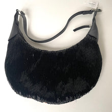Load image into Gallery viewer, FreePeopleBugleBeadClutchSlingBagBlackFloralEmbroideredShoulderBag