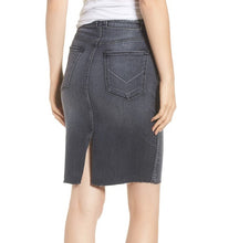 Load image into Gallery viewer, Hudson Skirt Womens 27 Black Denim Short Pencil Helena High Waist Raw Hem
