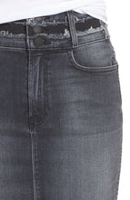 Load image into Gallery viewer, Hudson Skirt Womens 27 Black Denim Short Pencil Helena High Waist Raw Hem