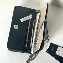 Load image into Gallery viewer, Karl Lagerfeld Small Kosette Leather Shoulder Bag Black Chain Strap Crossbody