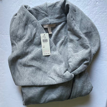 Load image into Gallery viewer, Anthropologie Moto Jacket Womens Extra Small Gray Sweatshirt Zip Up