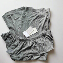 Load image into Gallery viewer, Current Elliott Dress Womens Small Gray Off Shoulder Mini  Ruffle Stretch Jersey (1)