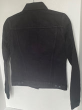 Load image into Gallery viewer, J Brand Denim Jacket Womens Small Black Cropped Slim Fit Cotton Rigid Button Up