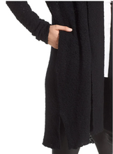 Load image into Gallery viewer, James Perse Cardigan Sweater Womens Extra Small black Wool Shawl Collar Open