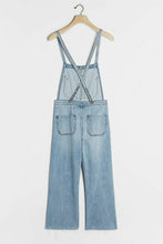 Load image into Gallery viewer, Joes Overalls Womens Large Blue Crop Wide Leg Denim Slim Fit Captivate