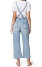 Load image into Gallery viewer, Joes Overalls Womens Large Blue Crop Wide Leg Denim Slim Fit Captivate