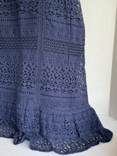 Load image into Gallery viewer, Joie Dress Womens Large Blue Sleeveless Shift Short Cotton Lace Ruffle Lindell