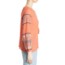 Load image into Gallery viewer, Joie_Women_s_Nelida_V-Neck_Tassel_Ties_Embroidered_Cotton_Peasant_Top_Small_4cc15546-edce-44a0-bebb-8eac2cddd216