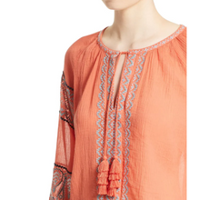 Load image into Gallery viewer, Joie_Women_s_Nelida_V-Neck_Tassel_Ties_Embroidered_Cotton_Peasant_Top_Small_4cc15546-edce-44a0-bebb-8eac2cddd216