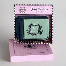 Load image into Gallery viewer, Juicy Couture Heritage Small Square Credit Card Wallet Green Limited Edition
