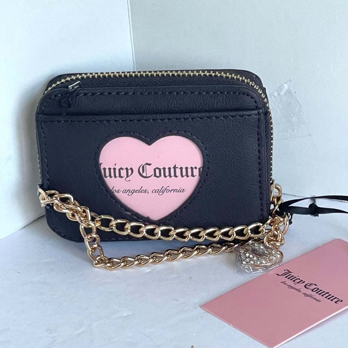 Juicy Couture Heritage Small Square Credit Card Wallet Green