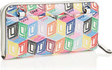 Load image into Gallery viewer, Karl Lagerfeld Maybelle Crossbody Wallet White Logo Zip Around Bag Art Deco