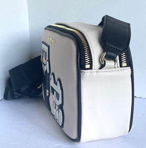 Karl Lagerfeld Crossbody Womens Beige Maybelle Double Zip Choupette Camera Bag