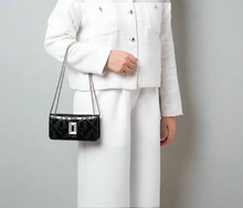 Load image into Gallery viewer, Karl Lagerfeld Small Kosette Leather Shoulder Bag Black Chain Strap Crossbody