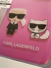 Load image into Gallery viewer, Karl Lagerfeld iPhone 11 Case Pink Cat + Designer Hard Shell Bumper Choupette