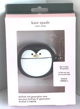 Load image into Gallery viewer, Kate Spade Airpods 3rd Generation Case Marty Penguin White Black Clip