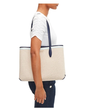 Load image into Gallery viewer, Kate Spade Tote Womens Blue Large All Day Canvas Leather Trim and Wristlet