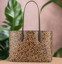 Load image into Gallery viewer, Kate Spade All Day Leopard Cheetah Large Tote Bag Purse Handbag Wristlet Set
