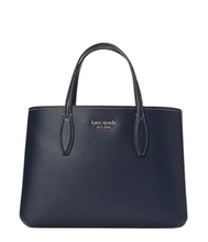 Load image into Gallery viewer, Kate Spade All Day Tote Crossbody Womens Medium Blue Leather Dainty Bloom Bag
