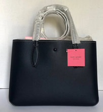 Load image into Gallery viewer, Kate Spade All Day Tote Crossbody Womens Medium Blue Leather Dainty Bloom Bag