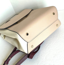 Load image into Gallery viewer, Kate Spade Backpack Womens Beige Medium Leather Pushlock Adjustable Grace