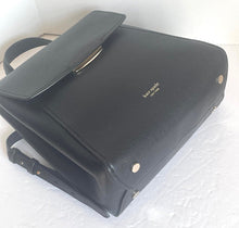 Load image into Gallery viewer, Kate Spade Backpack Womens Black Medium Leather Pushlock Adjustable Grace