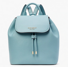 Load image into Gallery viewer, Kate Spade Sinch Backpack Womens Blue Medium Leather Flap Closure Adjustable