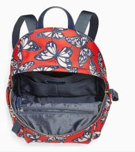 Load image into Gallery viewer, Kate Spade Backpack Womens Medium Red Chelsea Recycled Nylon Butterfly