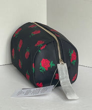 Load image into Gallery viewer, Kate Spade Cosmetic Case Small  Nylon Pouch Chelsea Rose Toss Black Floral KE611