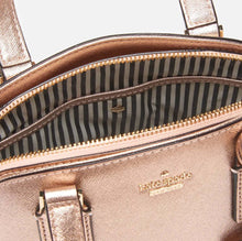 Load image into Gallery viewer, Kate Spade Small Lottie Rose Gold Crossbody Satchel Womens Leather Bag