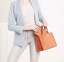 Load image into Gallery viewer, Kate Spade Sam Suede Satchel Crossbody Brown Leather Bag plus Clutch Pouch