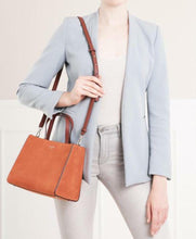 Load image into Gallery viewer, Kate Spade Sam Suede Satchel Crossbody Brown Leather Bag plus Clutch Pouch