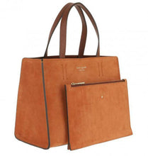 Load image into Gallery viewer, Kate Spade Crossbody Womens Satchel Brown Sam Suede Leather Bag Clutch, Amber