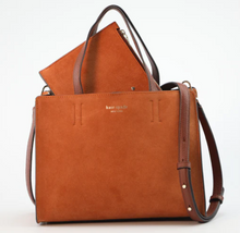 Load image into Gallery viewer, Kate Spade Crossbody Womens Satchel Brown Sam Suede Leather Bag and Clutch
