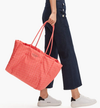 Load image into Gallery viewer, Kate Spade Everything Puffy Large Tote Dots Pink Nylon Leather Shoulder Bag