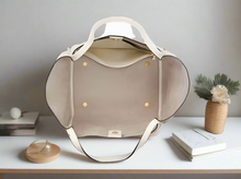 Load image into Gallery viewer, Kate Spade Gramercy Tote XL White Pebbled Roomy Soft Shoulder Travel Bag