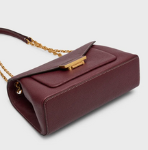 Load image into Gallery viewer, Kate Spade Gramercy Shoulder Bag Red Medium Convertible Leather Flap Chain