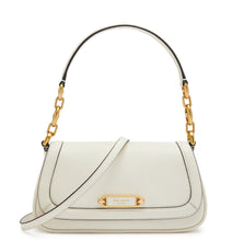 Load image into Gallery viewer, Kate Spade Gramercy Small Flap Shoulder Bag White Leather Crossbody Chain