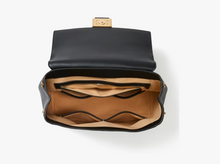 Load image into Gallery viewer, Kate Spade Katy Medium Flap Backpack Black Leather Adjustable Original Pkg