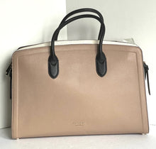 Load image into Gallery viewer, Kate Spade Knott Commuter Bag Laptop Tote Womens Beige Large Leather Work