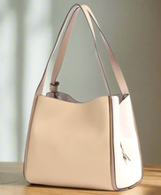 Load image into Gallery viewer, Kate Spade Knott Large Shoulder Bag Womens Tan Leather Satchel 13in Laptop
