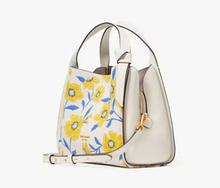 Load image into Gallery viewer, Kate Spade Floral Sunshine Knott Medium Crossbody White Yellow Leather ORGPKG