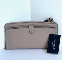 Load image into Gallery viewer, Kate Spade Knott Wristlet Cardholder Womens Tan Leather Wallet Kraft Paper