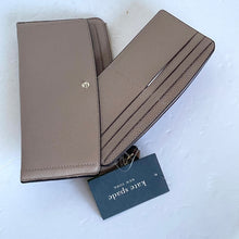 Load image into Gallery viewer, Kate Spade Knott Wristlet Cardholder Womens Tan Leather Wallet Kraft Paper